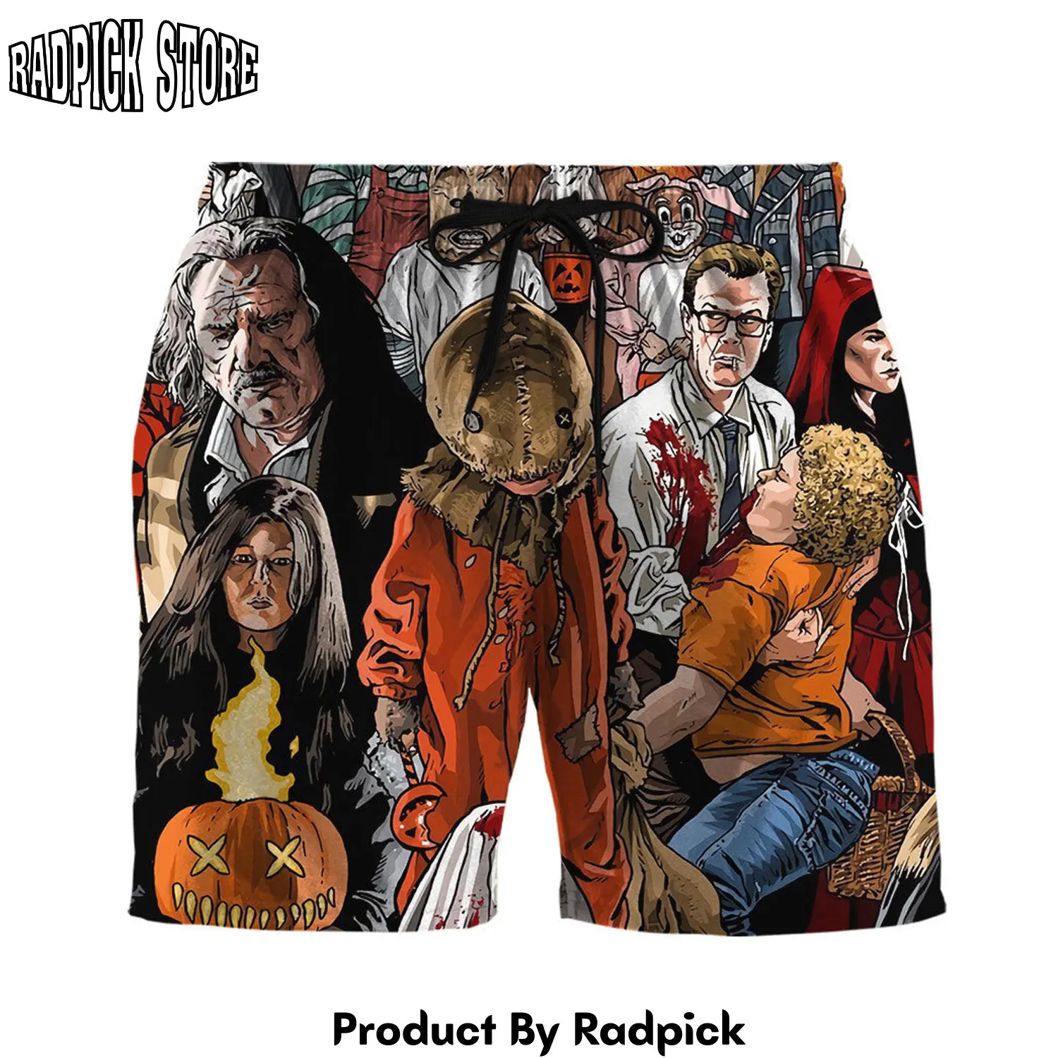Radpick 3d halloween is coming custom men shorts rp631465